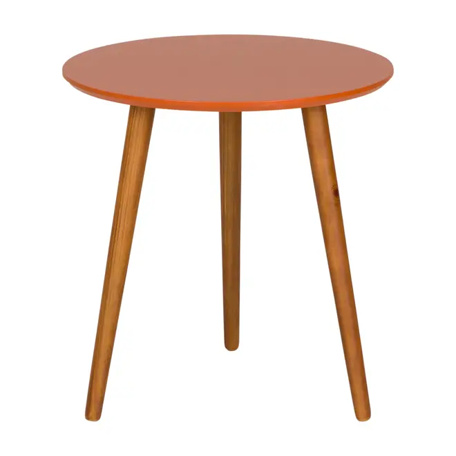 MESA LATERAL REDONDA 45 CM TRIWOOD - NOZES/TERRACOTA - Foto 1