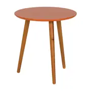 MESA LATERAL REDONDA 45 CM TRIWOOD - NOZES/TERRACOTA - Foto 2
