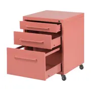 GAVETEIRO PARA ESCRITÓRIO 3 GAVETAS ROLLINGS - OPALA ROSA - Foto 2