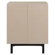 BUFFET 2 PORTAS 80 CM X 40 CM POINT - CAMELO/PRETO - Foto 1