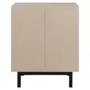 CAMELO/PRETO - BUFFET 2 PORTAS 80 CM X 40 CM POINT