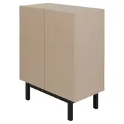 BUFFET 2 PORTAS 80 CM X 40 CM POINT - CAMELO/PRETO - Foto 2