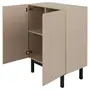 BUFFET 2 PORTAS 80 CM X 40 CM POINT - CAMELO/PRETO - Foto 3