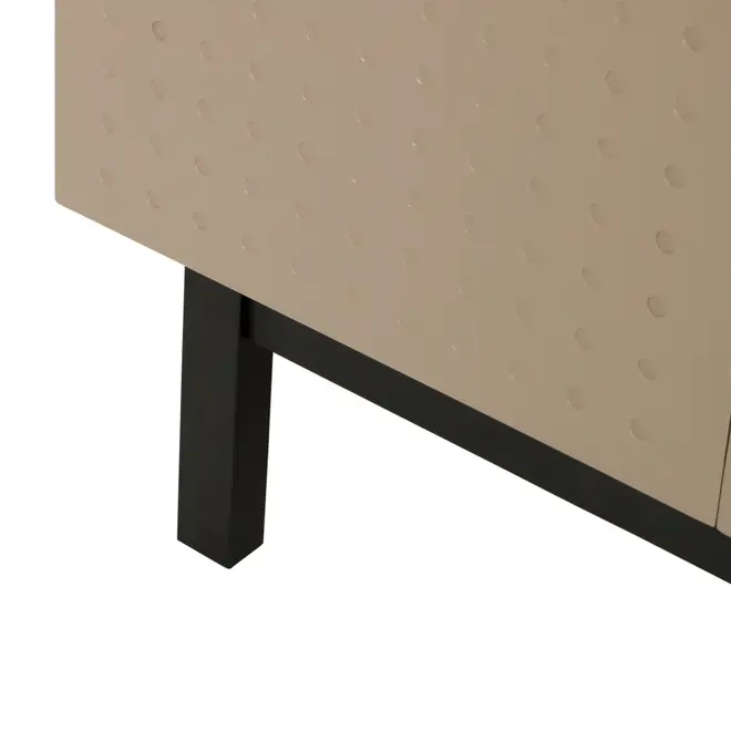 BUFFET 2 PORTAS 80 CM X 40 CM POINT - CAMELO/PRETO - Foto 8