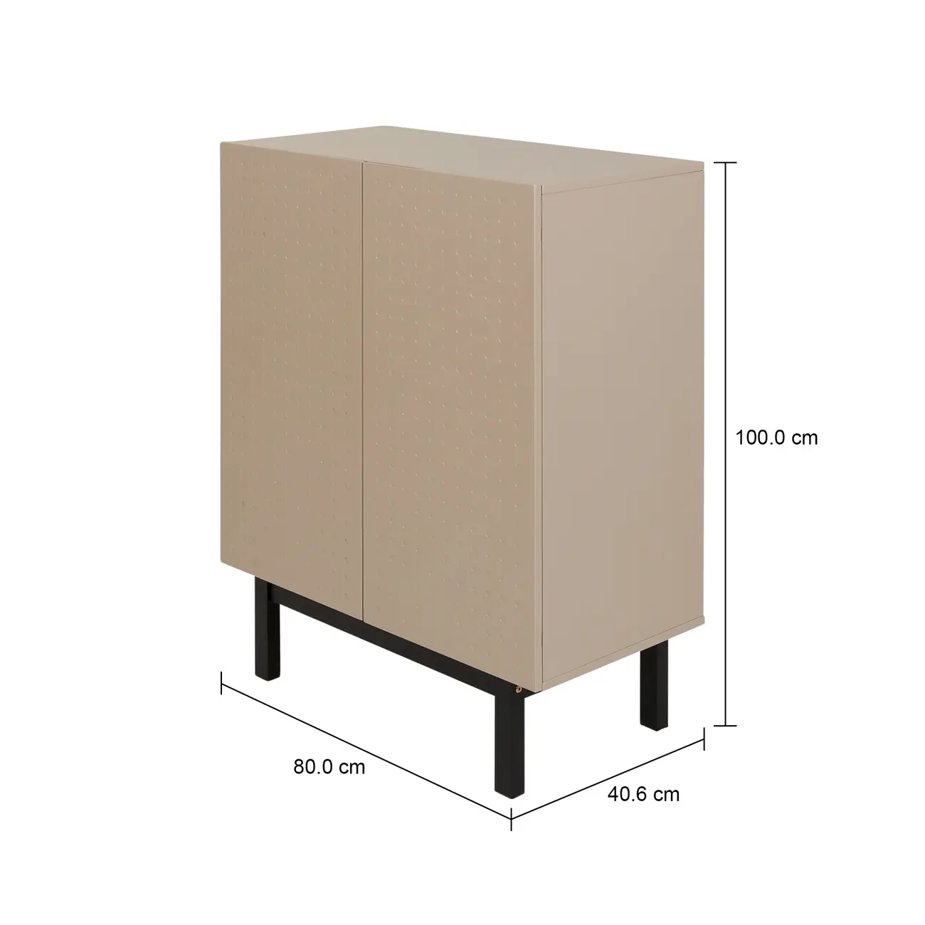 BUFFET 2 PORTAS 80 CM X 40 CM POINT - CAMELO/PRETO - Foto 9