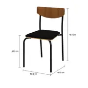 CADEIRA ATOM - PRETO/PRETO - Foto 7