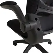 CADEIRA DE ESCRITÓRIO BYTES - PRETO/PRETO - Foto 9