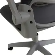 CADEIRA DE ESCRITÓRIO BYTES - CINZA/CINZA - Foto 9
