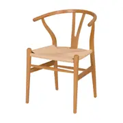 CADEIRA DE JANTAR WISHBONE - FAIA/FIBRA CLARA - Foto 1