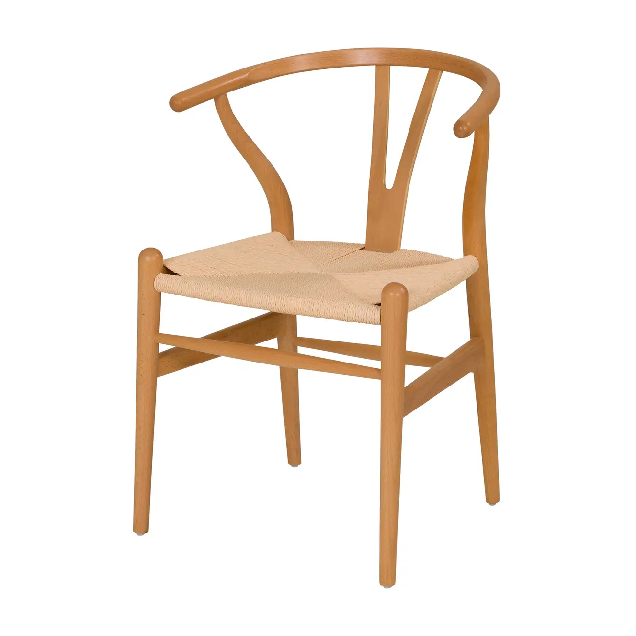 CADEIRA DE JANTAR WISHBONE - FAIA/FIBRA CLARA - Foto 1
