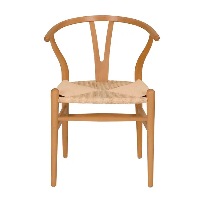 CADEIRA DE JANTAR WISHBONE - FAIA/FIBRA CLARA - Foto 2