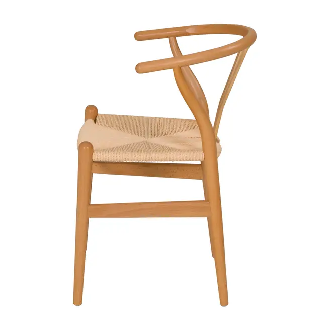 CADEIRA DE JANTAR WISHBONE - FAIA/FIBRA CLARA - Foto 3