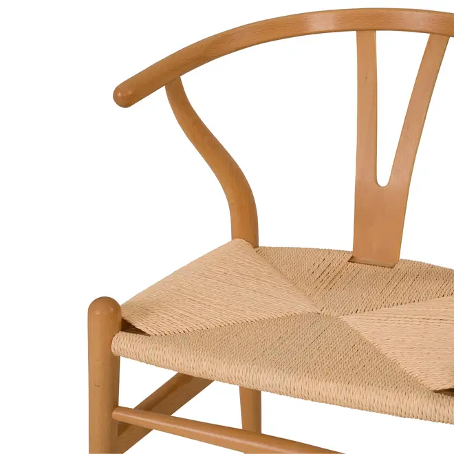 CADEIRA DE JANTAR WISHBONE - FAIA/FIBRA CLARA - Foto 4