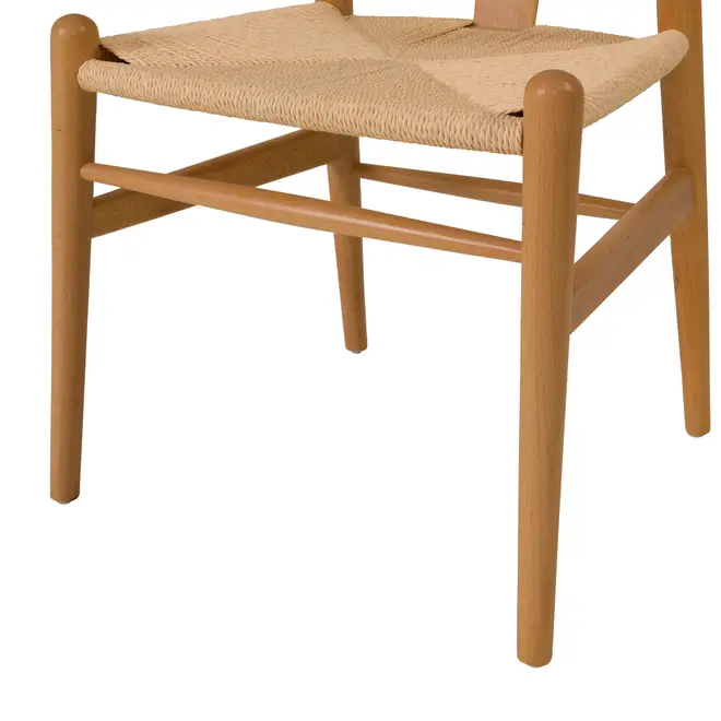 CADEIRA DE JANTAR WISHBONE - FAIA/FIBRA CLARA - Foto 5