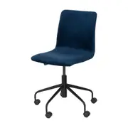CADEIRA HOME OFFICE LEEDS - PRETO/GALAXY BLUE - Foto 1