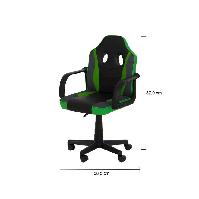 CADEIRA GAMER TEEN SPEEDY - PRETO/VERDE - Foto 12