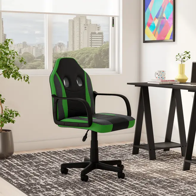 CADEIRA GAMER TEEN SPEEDY - PRETO/VERDE - Foto 13