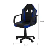 CADEIRA GAMER TEEN SPEEDY - PRETO/AZUL ESCURO - Foto 11