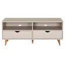 BEGE/NOZES - RACK 2 GAVETAS 1,20 M X 40 CM LIN