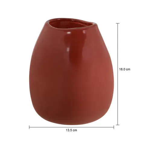 Imagem com medidas do produto VASO 18 CM MALLOW