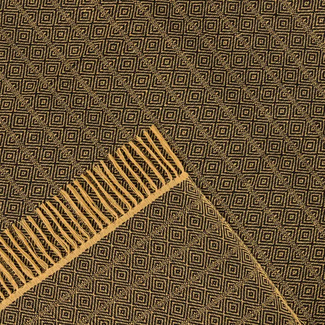 MANTA PARA SOFÁ 1,20 M X 1,60 M ALGODOEIRO - ZAFFRON/PRETO - Foto 3