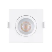 SPOT LED SOBREPOR QD AUT 2,7K LUZ AMARELA 4,5W 127 220V - BRANCO/INCOLOR - Foto 1