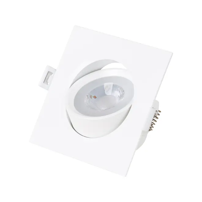 SPOT LED SOBREPOR QD AUT 2,7K LUZ AMARELA 4,5W 127 220V - BRANCO/INCOLOR - Foto 4