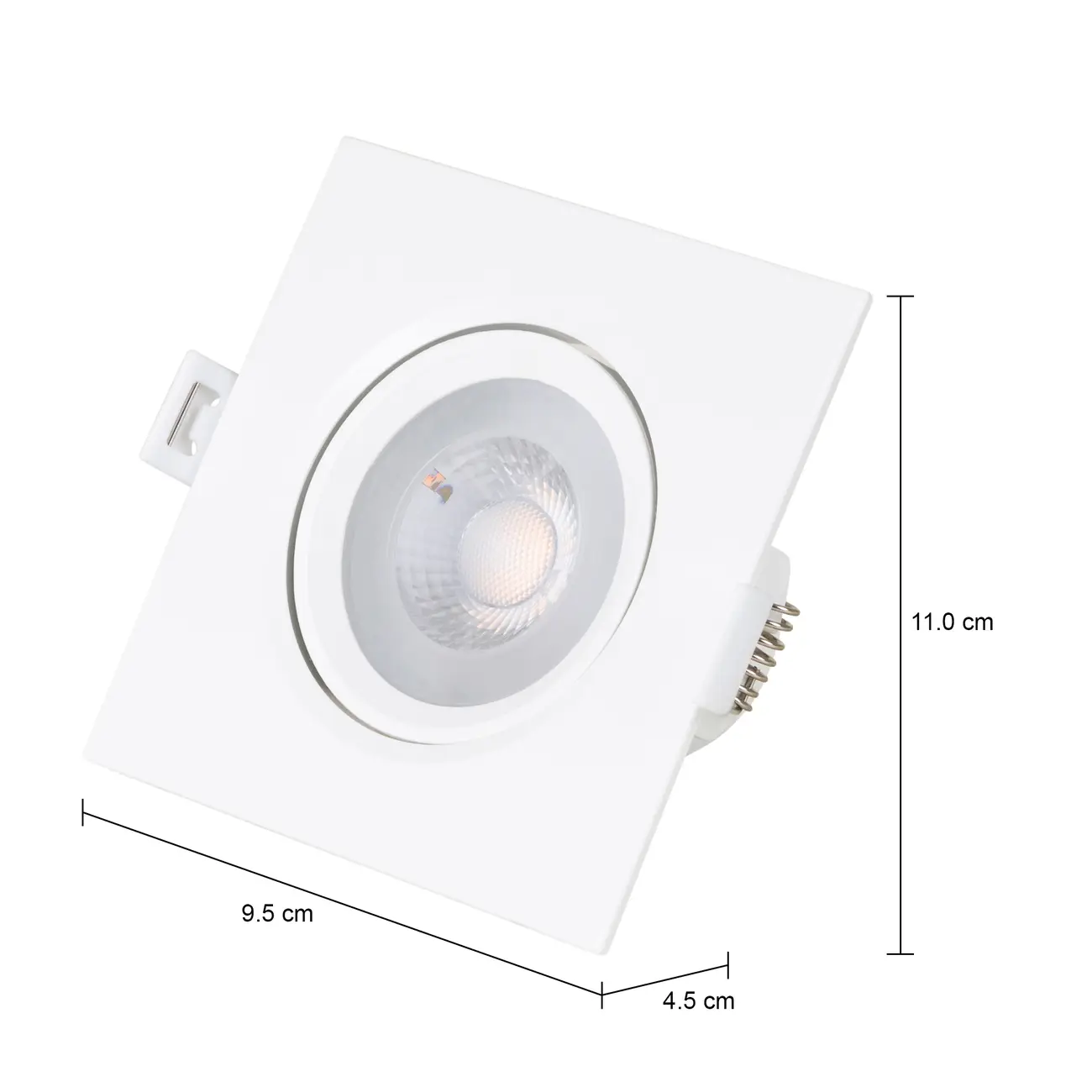 SPOT LED SOBREPOR QD AUT 2,7K LUZ AMARELA 4,5W 127 220V - BRANCO/INCOLOR - Foto 6