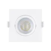SPOT LED SOBREPOR QD AUT 6,5K LUZ BRANCA 4,5W 127 220V - BRANCO/INCOLOR - Foto 1