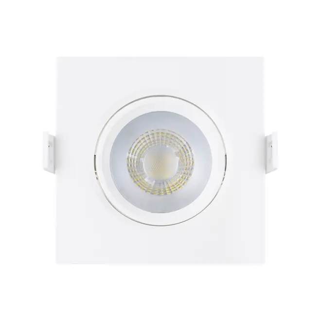 SPOT LED SOBREPOR QD AUT 6,5K LUZ BRANCA 4,5W 127 220V - BRANCO/INCOLOR - Foto 1