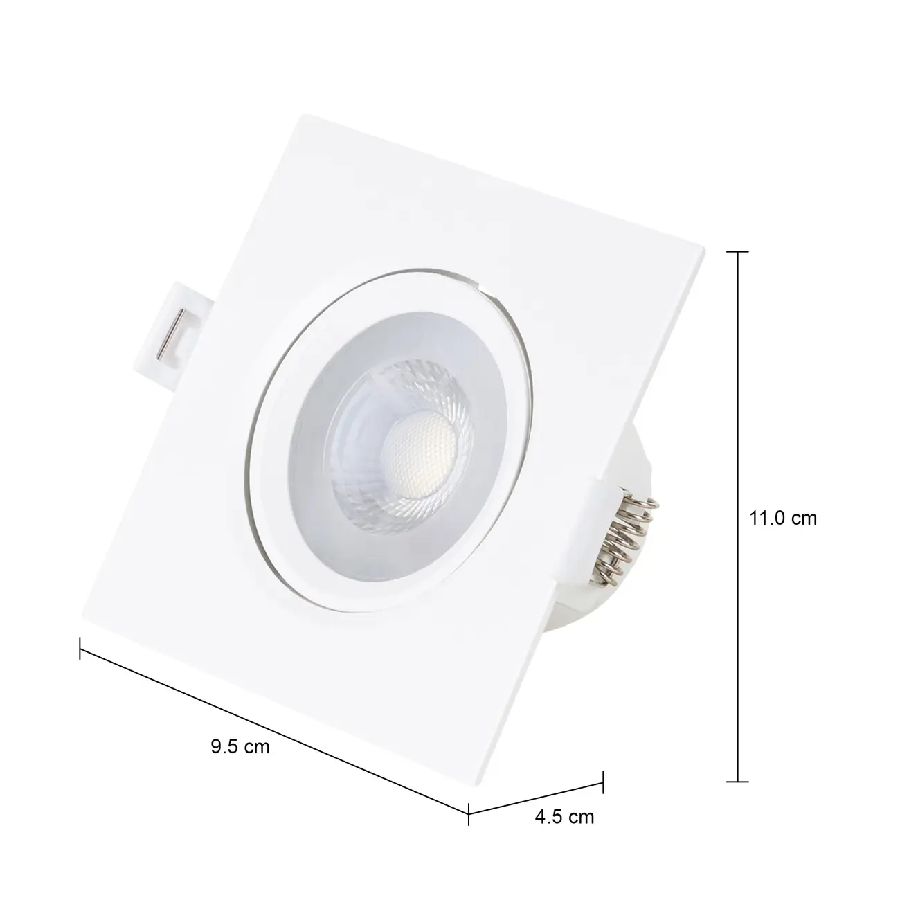SPOT LED SOBREPOR QD AUT 6,5K LUZ BRANCA 4,5W 127 220V - BRANCO/INCOLOR - Foto 7