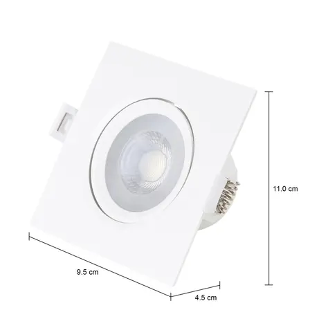 Imagem com medidas do produto SPOT LED SOBREPOR QD AUT 6,5K LUZ BRANCA 4,5W 127 220V