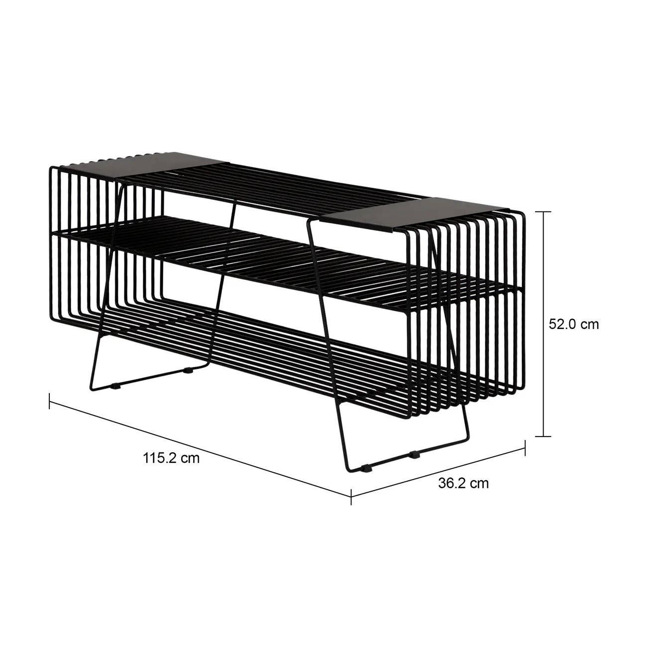 RACK 1,15 M X 36 CM TELMA - PRETO - Foto 6