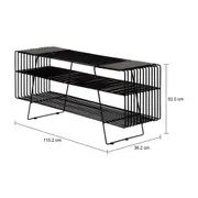 RACK 1,15 M X 36 CM TELMA - PRETO - Foto 6