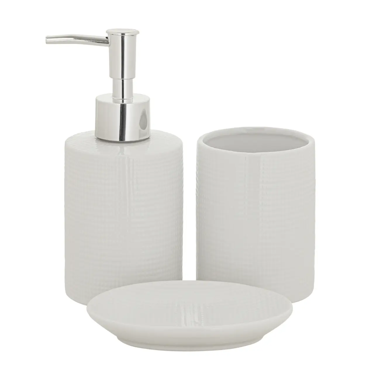 KIT PARA BANCADA 3 PEÇAS LILLE - BRANCO/CROMADO - Foto 1
