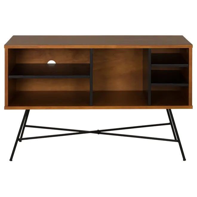 MID CENTURY RACK 1 M X 36 CM - PRETO/NOZES - Foto 1