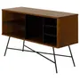 MID CENTURY RACK 1 M X 36 CM - PRETO/NOZES - Foto 2
