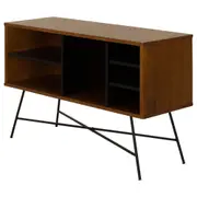 MID CENTURY RACK 1 M X 36 CM - PRETO/NOZES - Foto 2