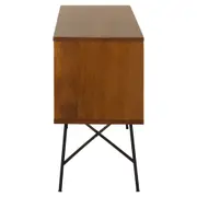 MID CENTURY RACK 1 M X 36 CM - PRETO/NOZES - Foto 3