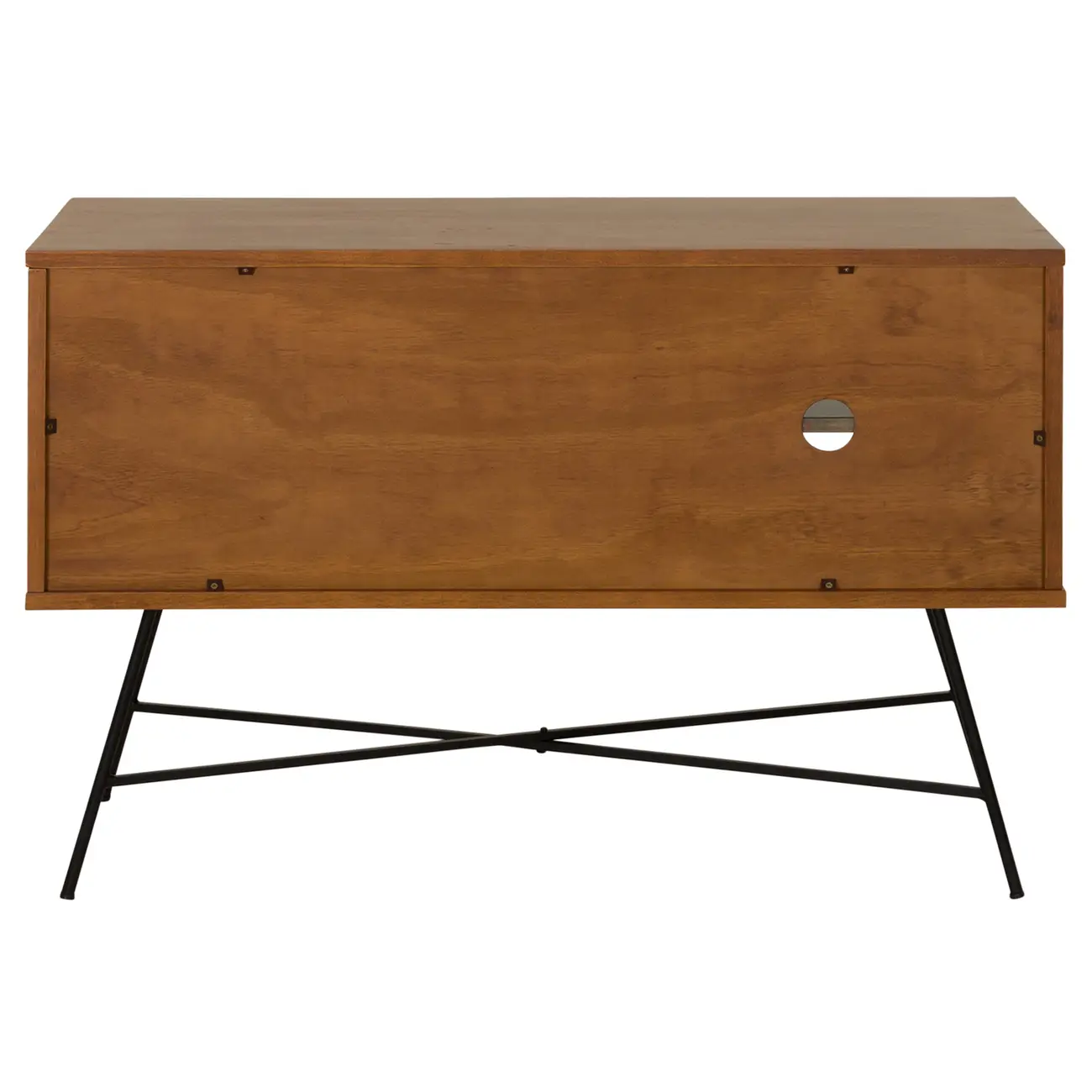 MID CENTURY RACK 1 M X 36 CM - PRETO/NOZES - Foto 4