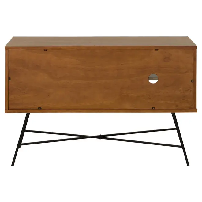 MID CENTURY RACK 1 M X 36 CM - PRETO/NOZES - Foto 4