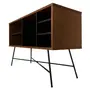 MID CENTURY RACK 1 M X 36 CM - PRETO/NOZES - Foto 5