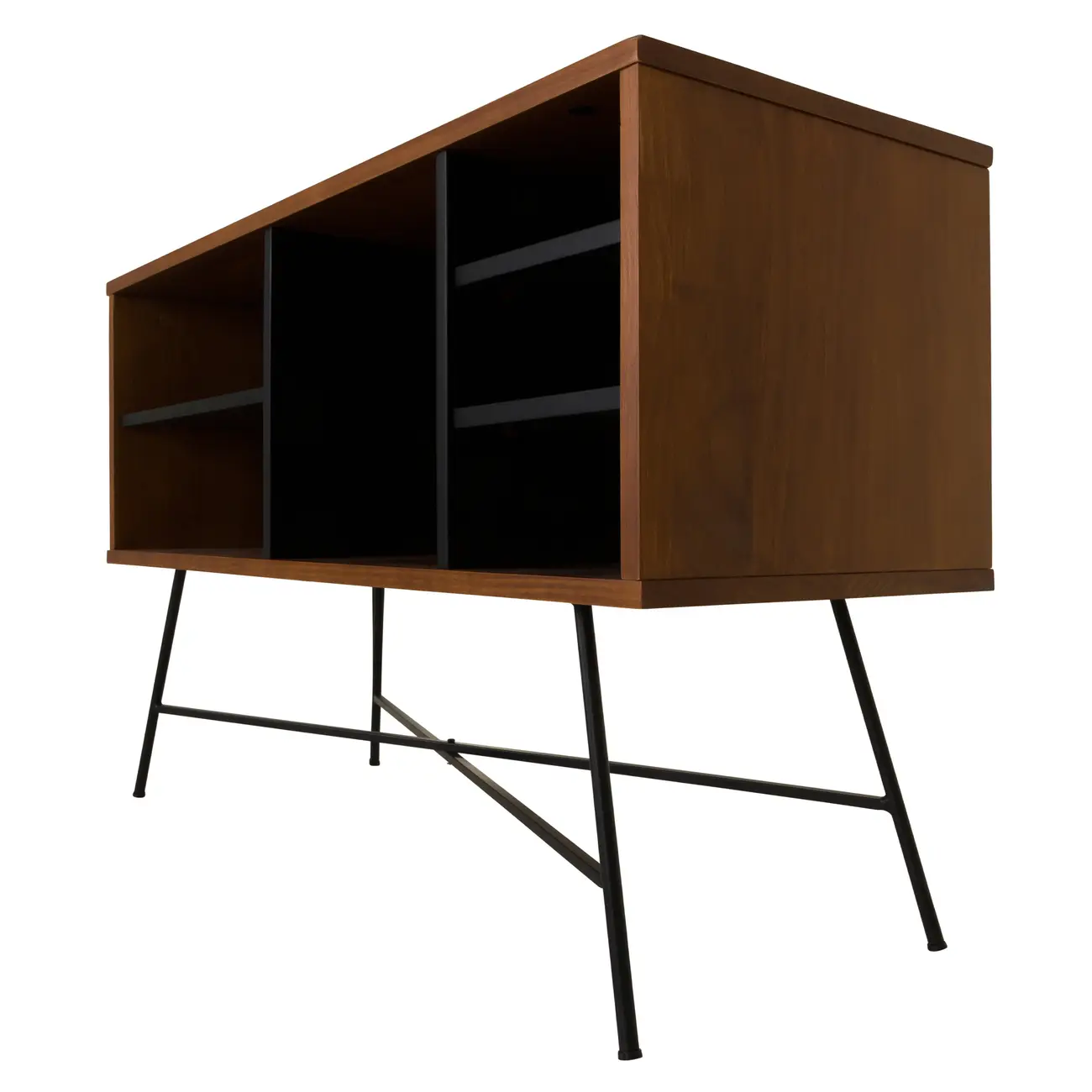 MID CENTURY RACK 1 M X 36 CM - PRETO/NOZES - Foto 5