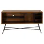 RACK 1,20 M X 36 CM MID CENTURY - PRETO/NOZES - Foto 1