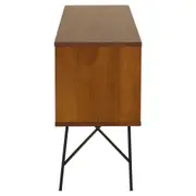 RACK 1,20 M X 36 CM MID CENTURY - PRETO/NOZES - Foto 3