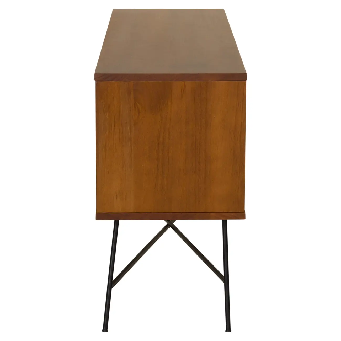 RACK 1,20 M X 36 CM MID CENTURY - PRETO/NOZES - Foto 3