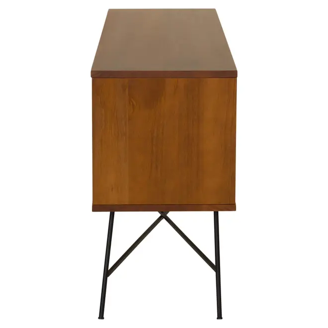 RACK 1,20 M X 36 CM MID CENTURY - PRETO/NOZES - Foto 3