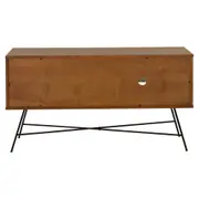 RACK 1,20 M X 36 CM MID CENTURY - PRETO/NOZES - Foto 4
