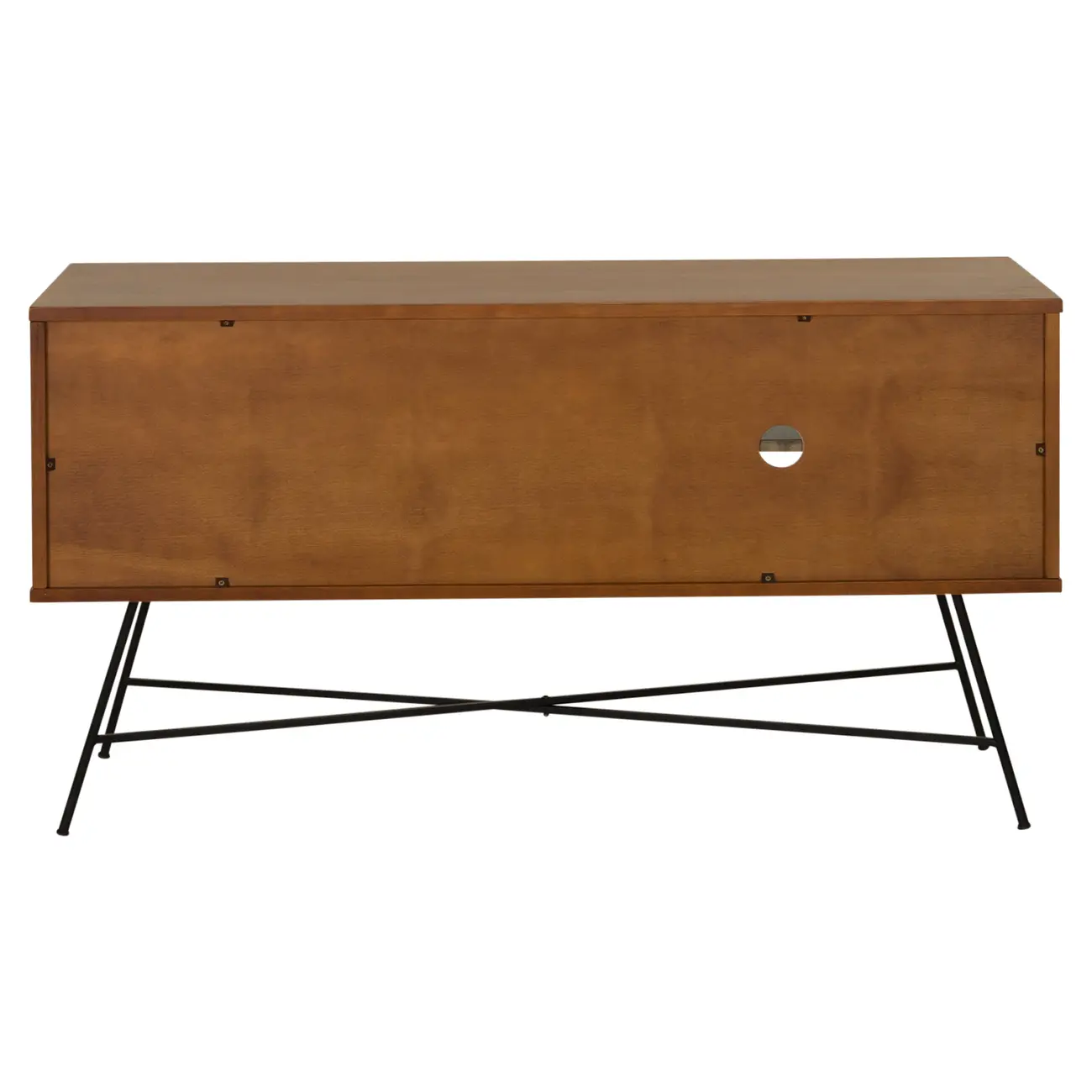 RACK 1,20 M X 36 CM MID CENTURY - PRETO/NOZES - Foto 4