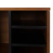 RACK 1,20 M X 36 CM MID CENTURY - PRETO/NOZES - Foto 6
